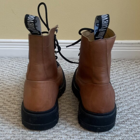 John Fluevog Sreda Lace-Up Hiker Boots - Brown/Black - Mens 11 (Fits like 10.5) - Picture 5 of 7